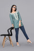 OWO THE LABEL Women Lucknowi kurti Short Floral work (OTLKRT2013)